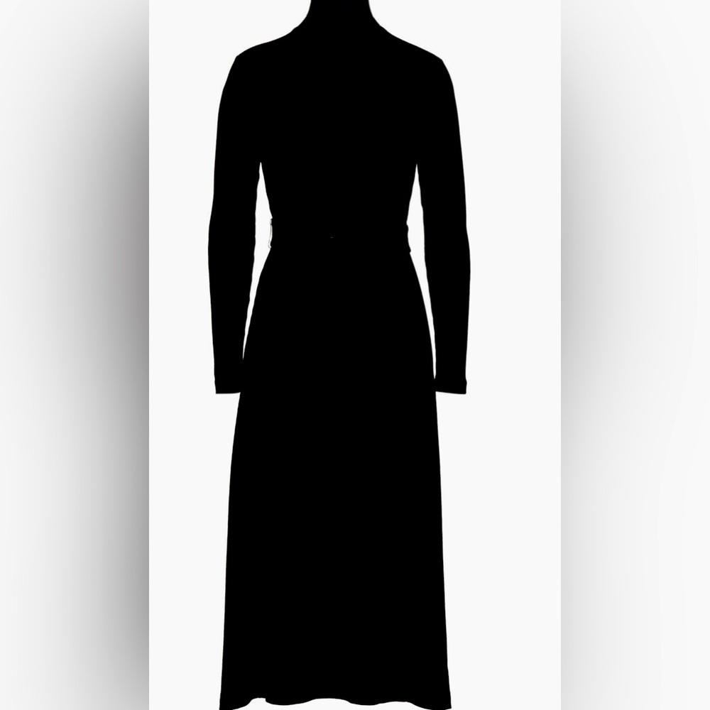 NWT Club Monaco Black Knit Long Sleeve Midi Women's Dress - Medium